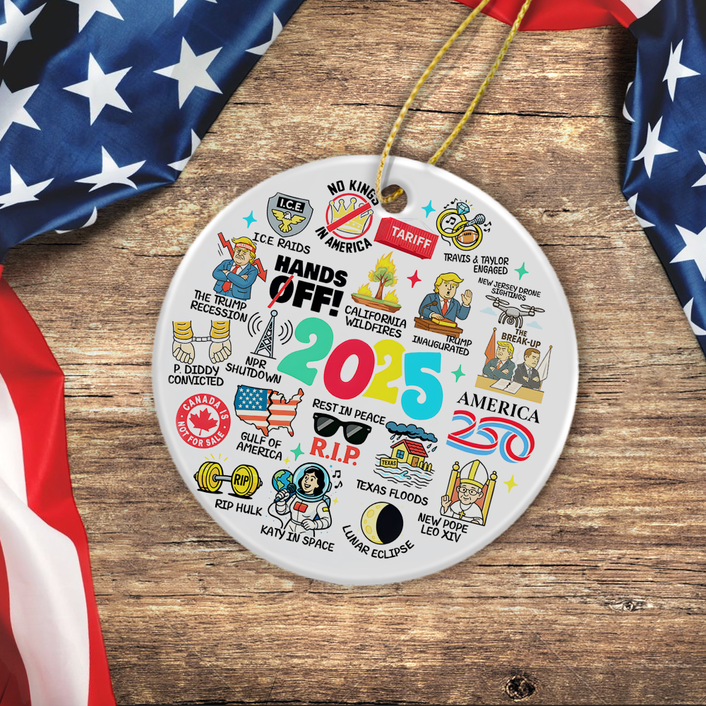 2025 Commemorative | Craziest Events of 2025 Christmas Ceramic Ornament LM32 65813