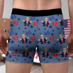 Funny Trump 45 47 Men's Boxer Gift For Trump Supporters HA75 64276