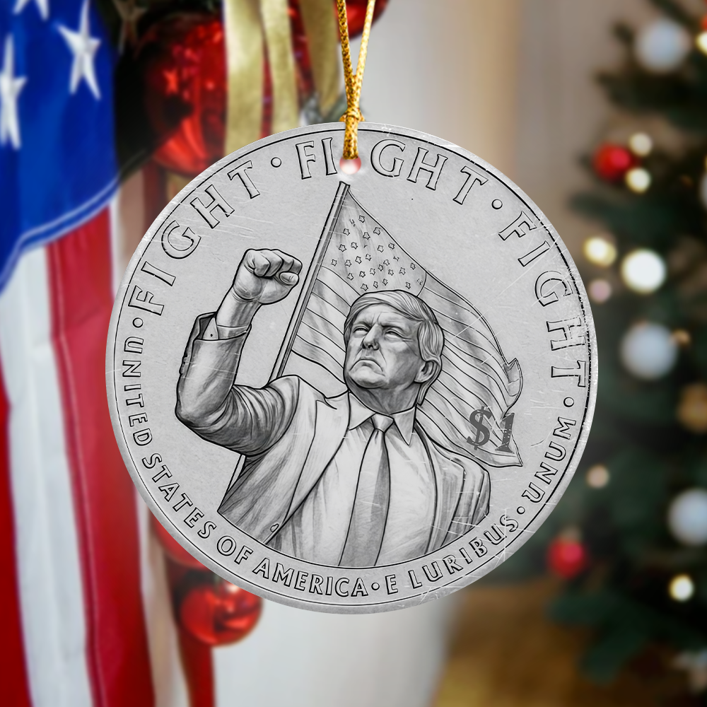 Trump Fight - America 250 Ceramic Ornament Independence Day LM32 65805
