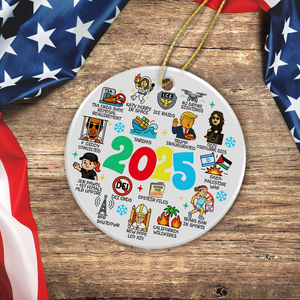 Funny 2025 Events - Year In Review Christmas Ceramic Ornament LM32 65811