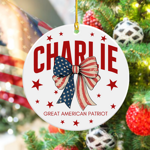 Justice For Charlie Kirk - Great American Patriot Ceramic Ornament LM32 65659