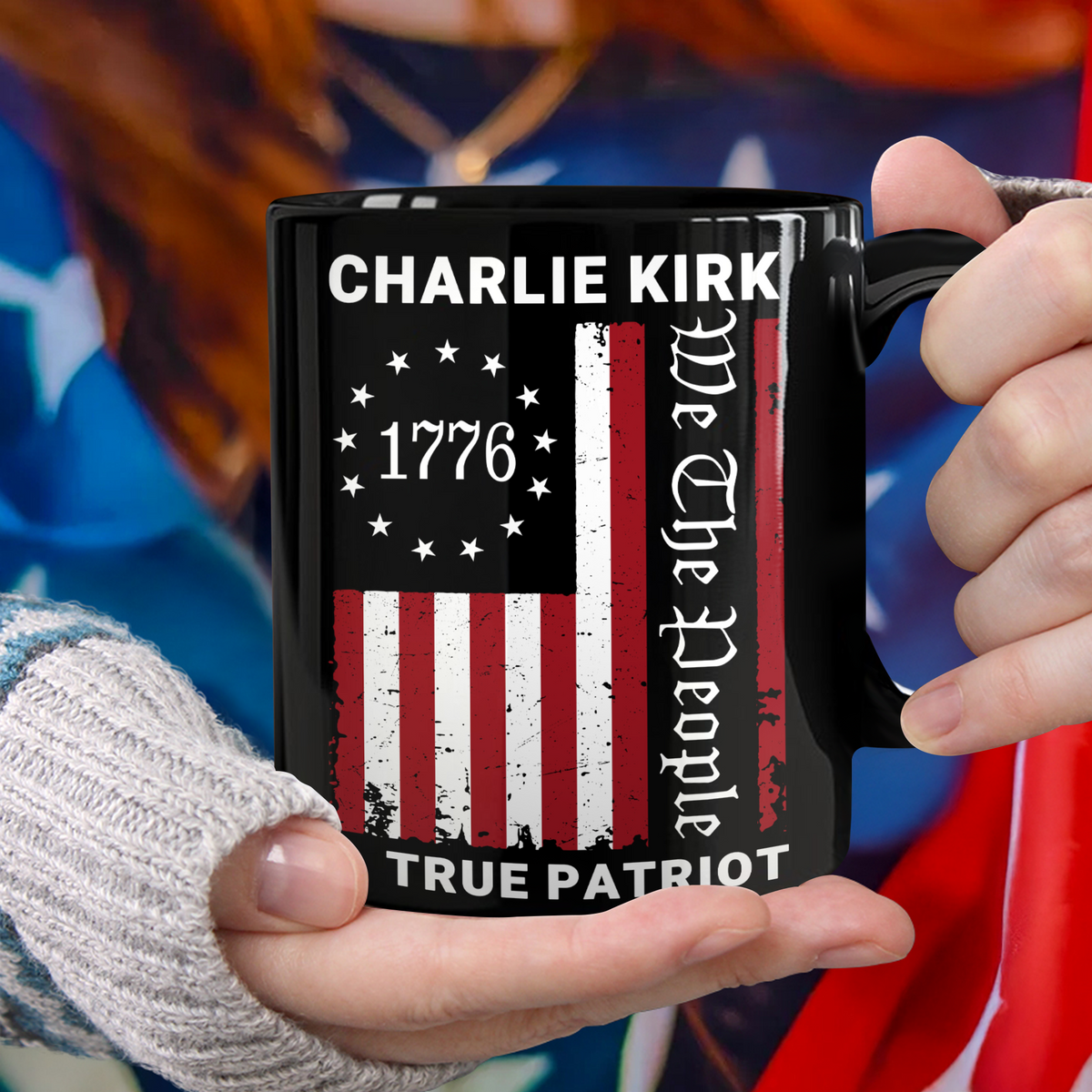 We The People - Pray For Charlie Kirk Memorial Black Mug LM32 65469