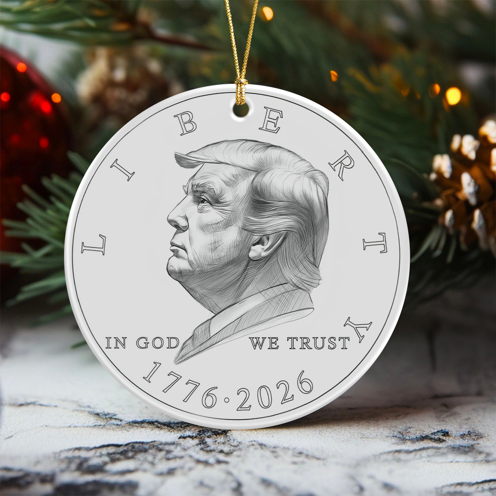 Trump Liberty In God - We Trust Ceramic Ornament Independence Day LM32 65803