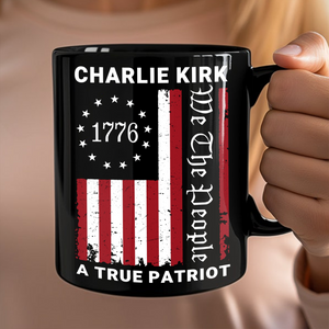 We The People - Pray For Charlie Kirk Memorial Black Mug LM32 65469