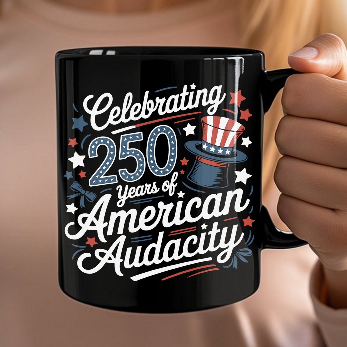 250 Years America 250th Anniversary USA 4th of July Black Mug HO82 894822