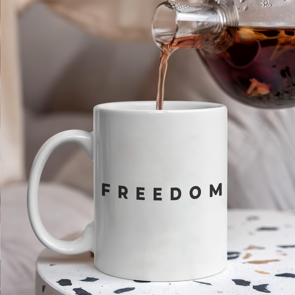 Charlie Kirk Freedom White Mug HA75 64470