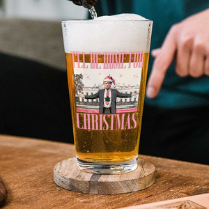 Trump I'll Be Home for Christmas, White House Beer Glass HA75 63770