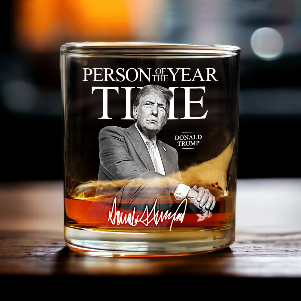 Trump's Time Person of the Year Whisky Glass MAGA Gift HA75 67206