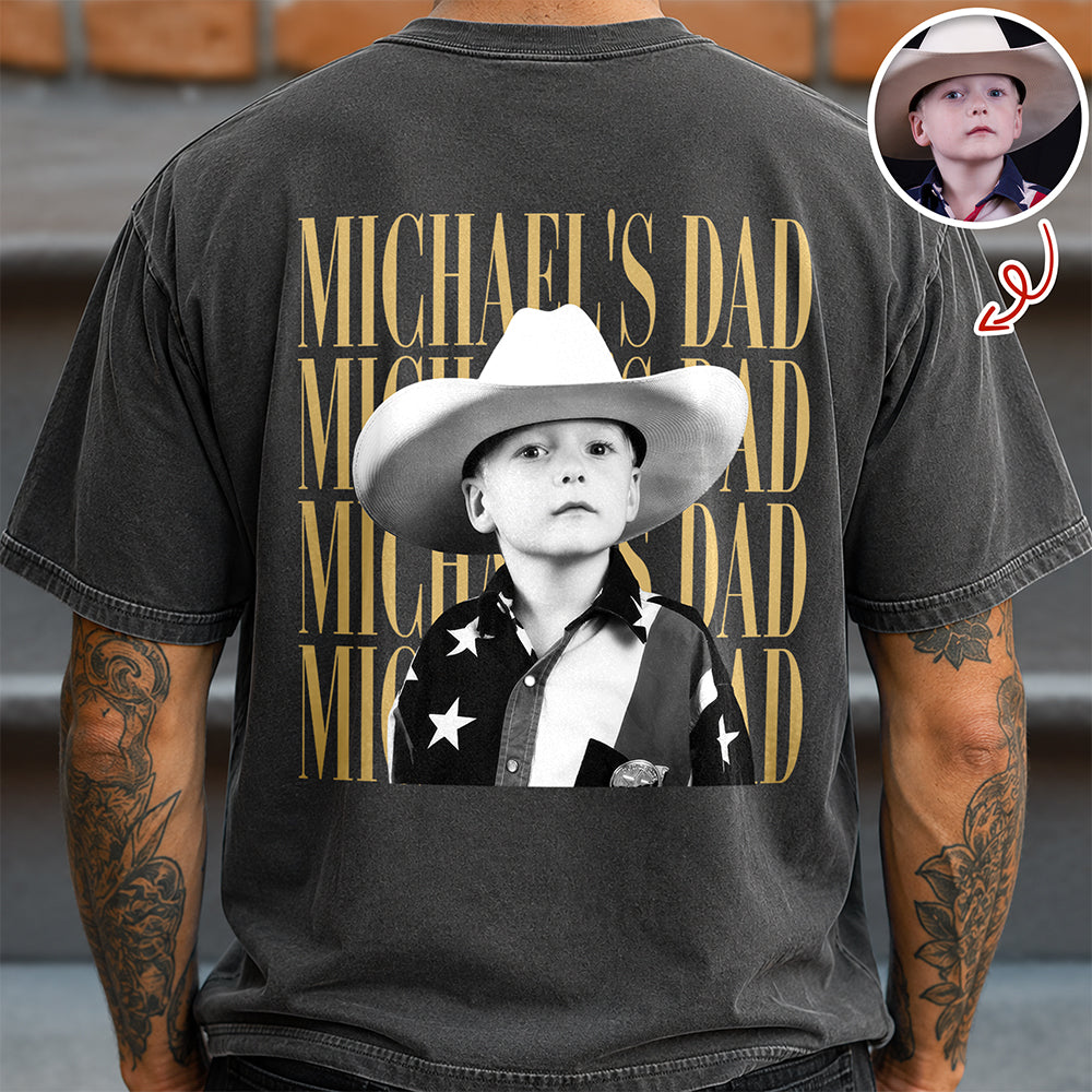 Personalized Vintage Photo Dad, Mom, Grandpa, Grandma Family Comfort Shirt Back HA75 921298