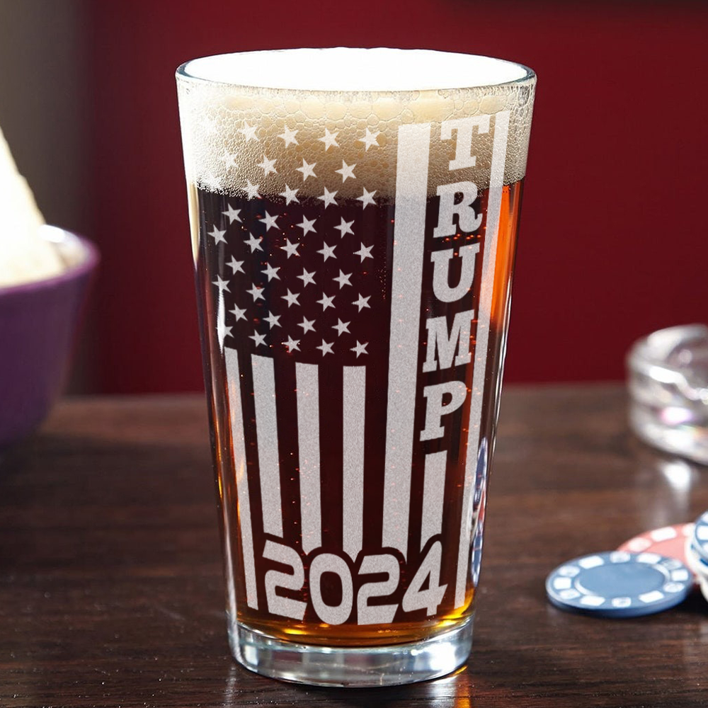 Trump 2024 Flag Full Print Beer Glass N304 HA75 62726