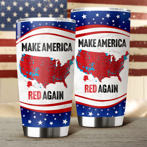 Make America Red Again Fat Tumbler Gift for Trump Lovers HA75 67100