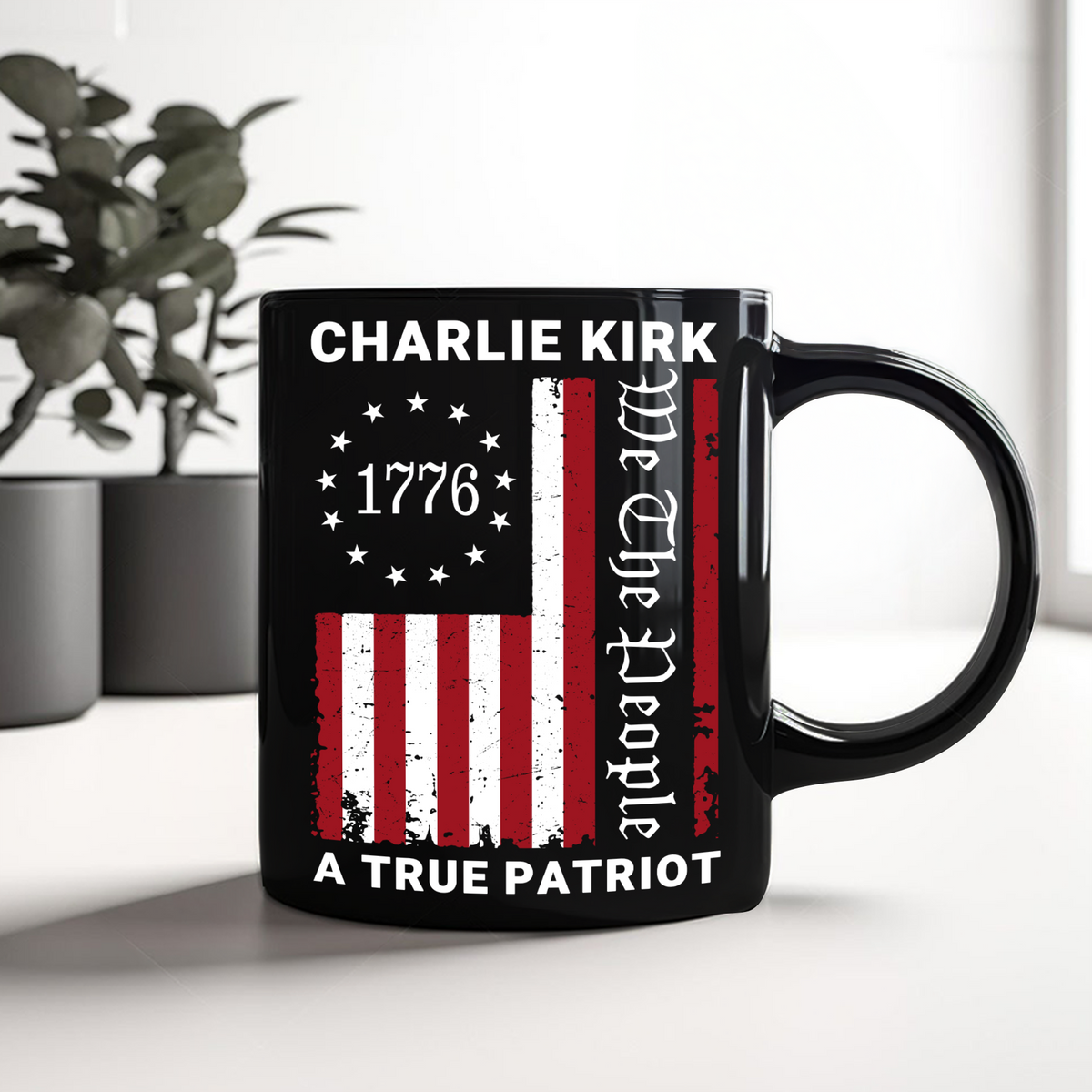 We The People - Pray For Charlie Kirk Memorial Black Mug LM32 65469