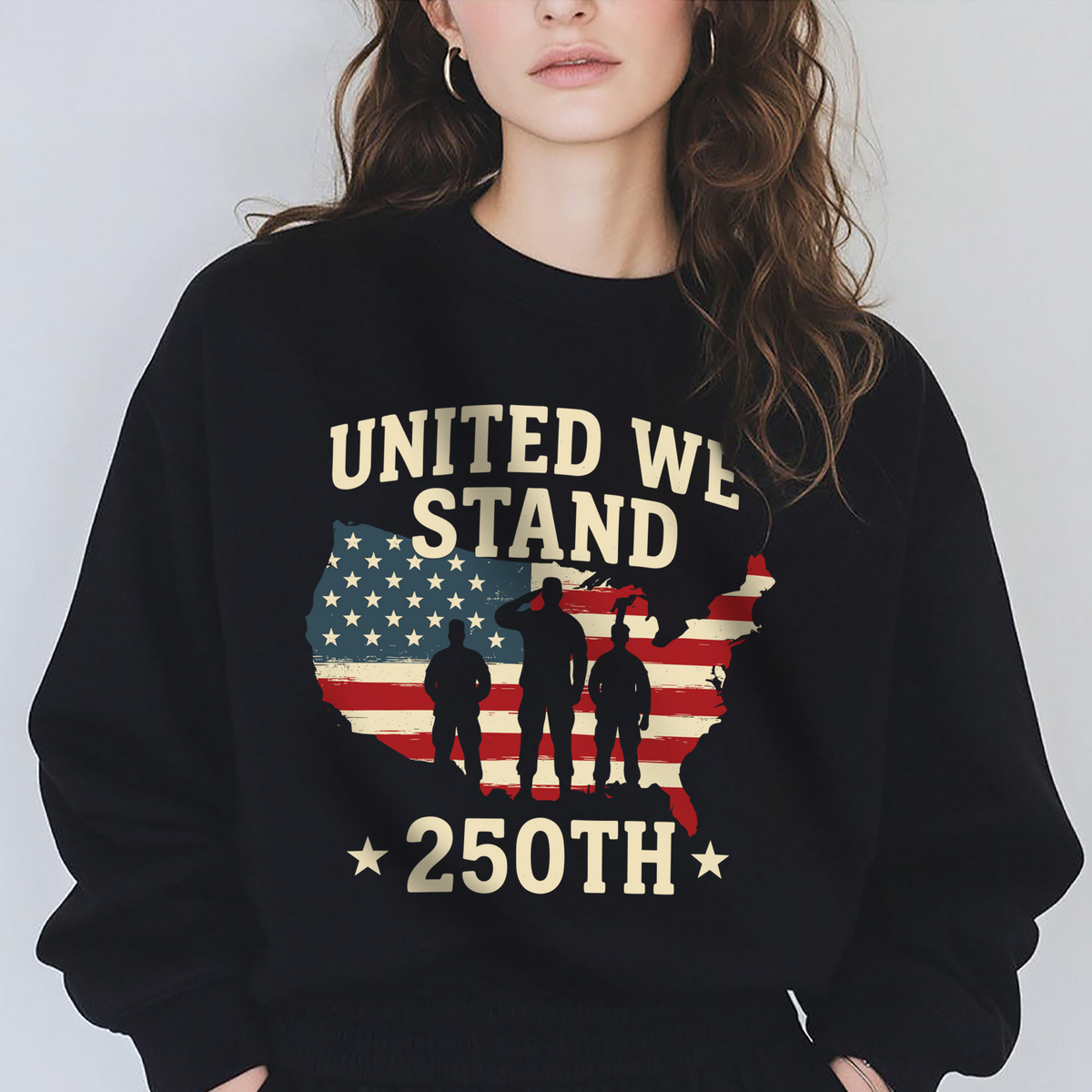 United We Stand 250th Anniversary USA Veteran Dark Shirt HA75 897302