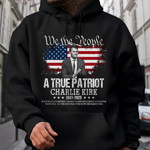 True Patriot Charlie Kirk 1993-2025 Memorial Dark Shirt CH07 67400