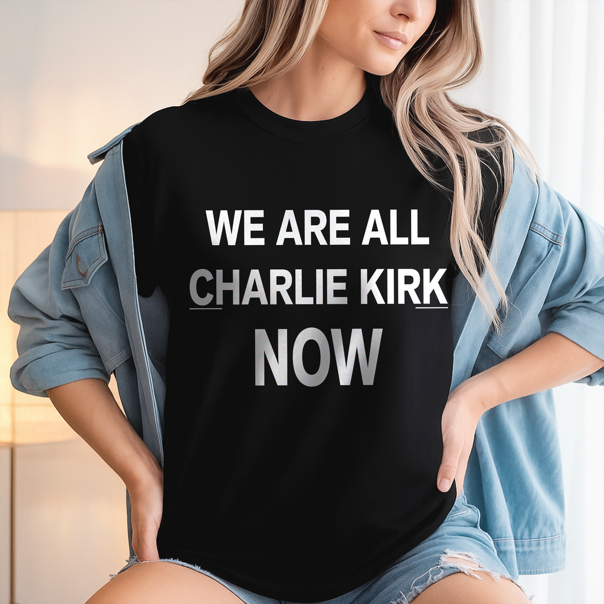 We Are All Charlie Kirk Now Memorial Dark Shirt LM32 65703