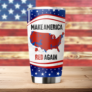 Make America Red Again Fat Tumbler Gift for Trump Lovers HA75 67100