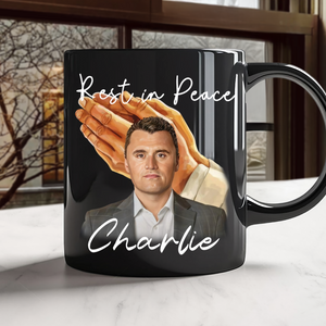 Rest In Peace Charlie Kirk Memorial Black Mug LM32 65559