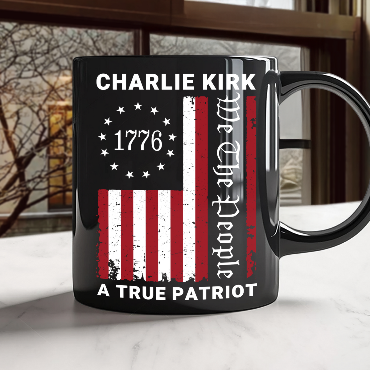 We The People - Pray For Charlie Kirk Memorial Black Mug LM32 65469