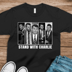 Stand With Charlie Kirk - A True Patriot Dark Shirt LM32 65549