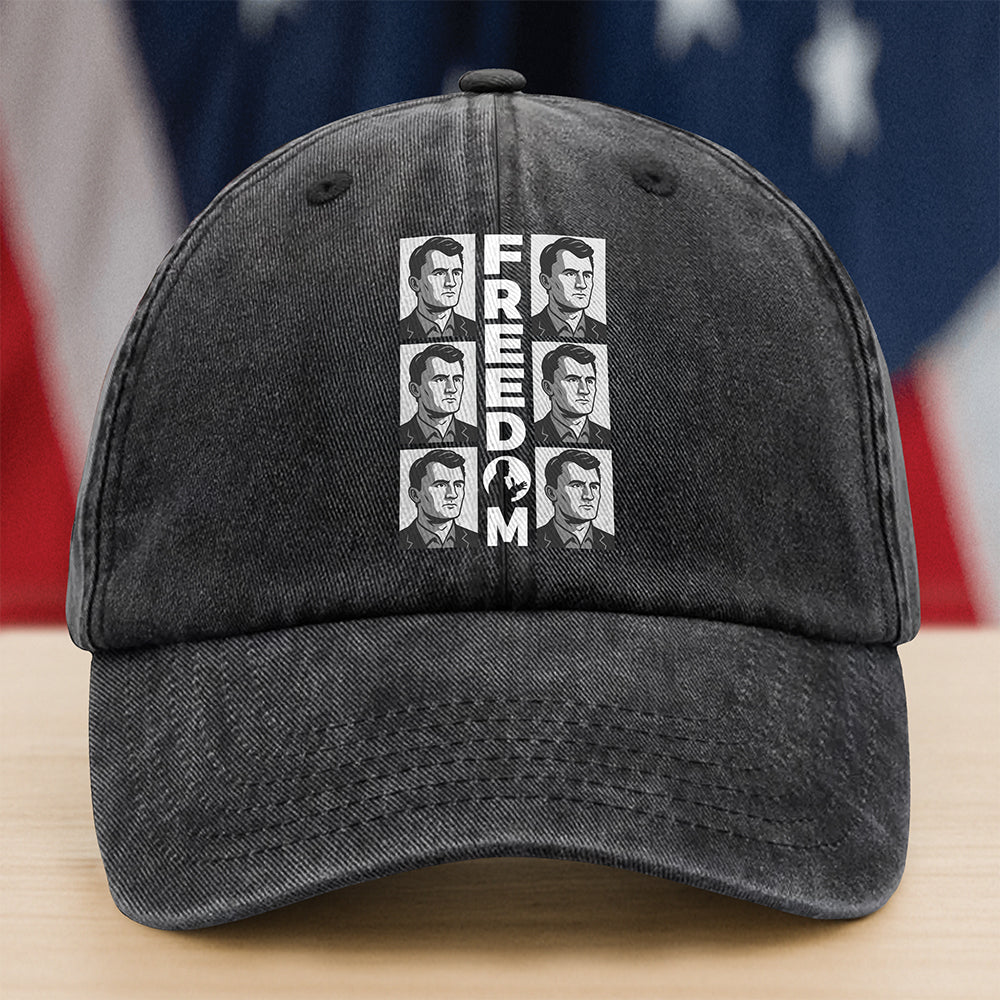 Charlie Kirk Freedom Washed Baseball Denim Cap CH07 67730