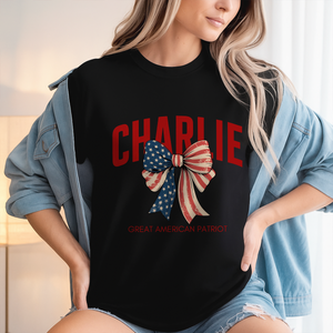Justice For Charlie Kirk - Great American Patriot Dark Shirt LM32 65657
