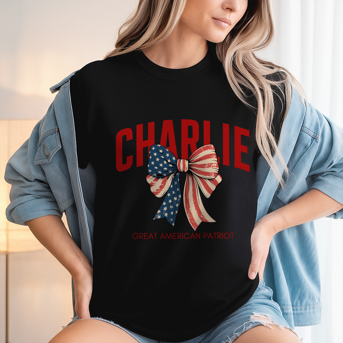 Justice For Charlie Kirk - Great American Patriot Dark Shirt LM32 65657
