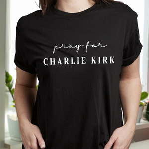 Pray for Charlie Kirk Dark Shirt LM32 65537