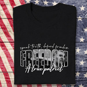 Freedom Charlie Kirk A True Patriot Dark Shirt CH07 67562