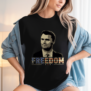 Freedom Charlie Kirk America Flag Dark Shirt CH07 67616