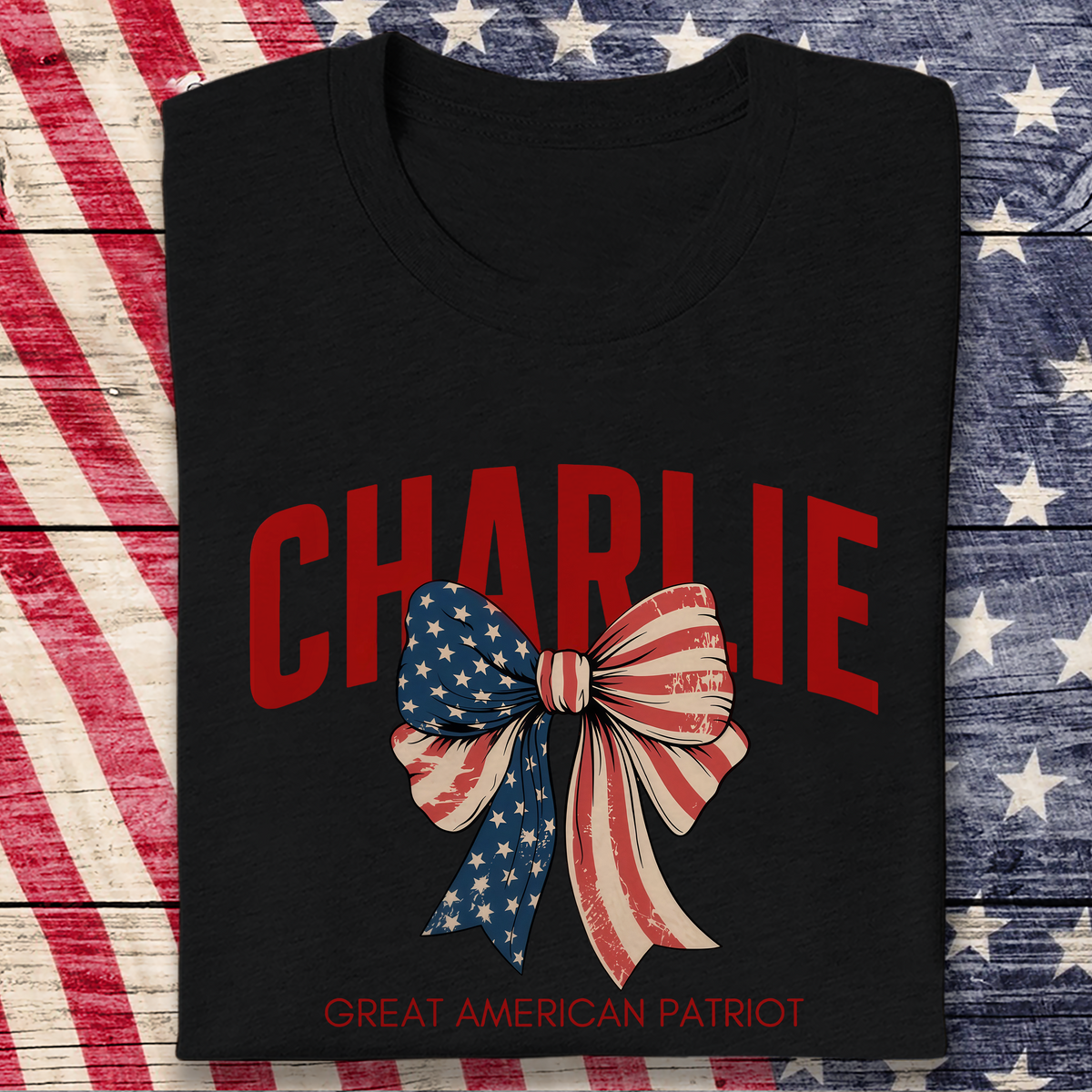 Justice For Charlie Kirk - Great American Patriot Dark Shirt LM32 65657
