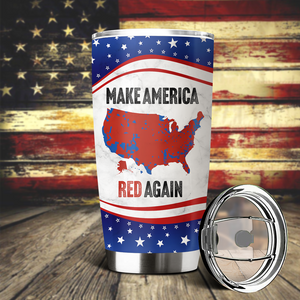 Make America Red Again Fat Tumbler Gift for Trump Lovers HA75 67100