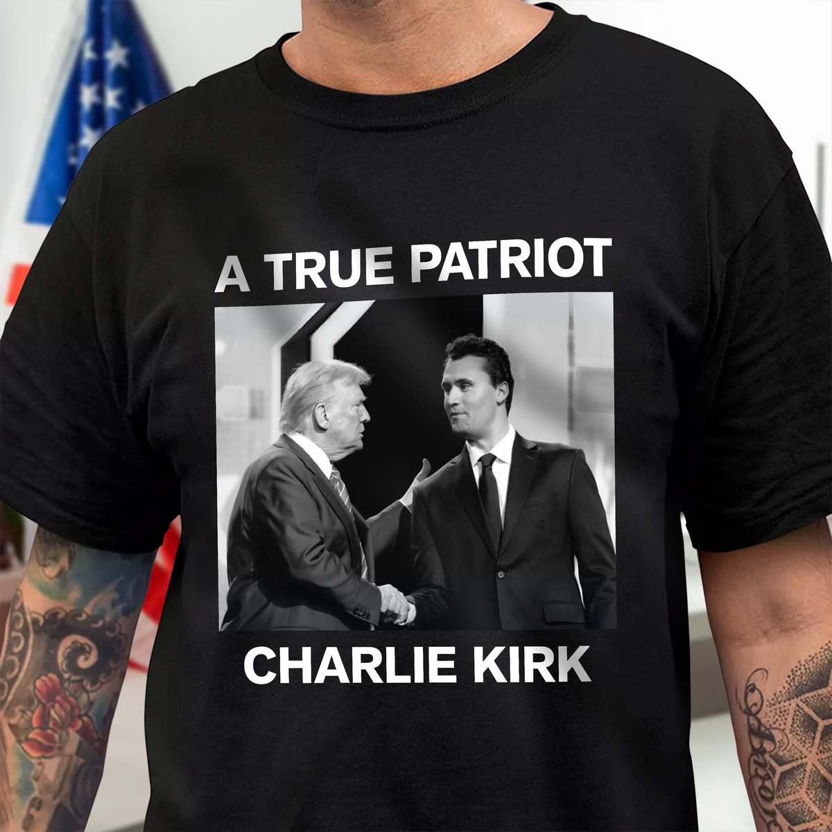 A True Patriot Charlie Kirk Dark Shirt TH10 64469