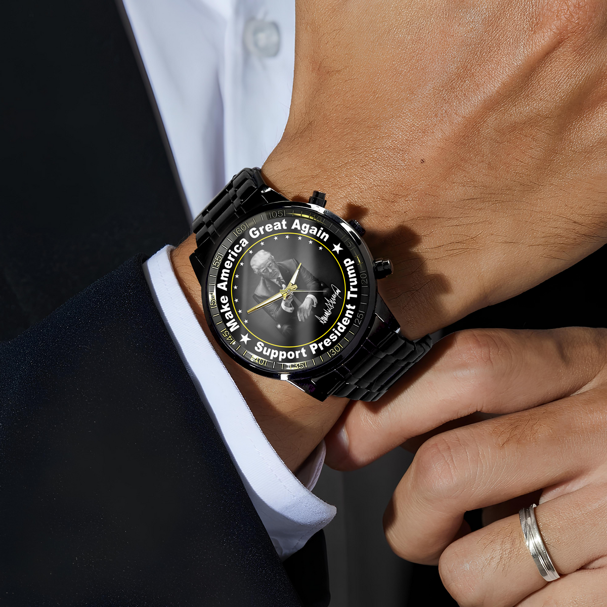 Support The Right President - Donald Trump Photo Wrist Watch HA75 64394