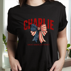 Justice For Charlie Kirk - Great American Patriot Dark Shirt LM32 65657