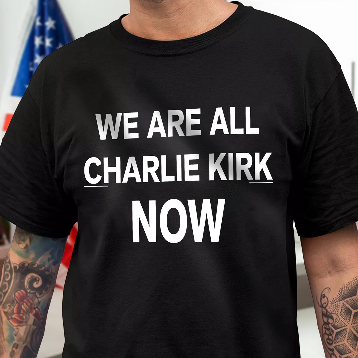 We Are All Charlie Kirk Now Memorial Dark Shirt LM32 65703