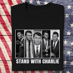 Stand With Charlie Kirk - A True Patriot Dark Shirt LM32 65549