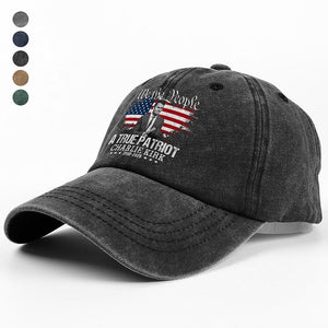 True Patriot Charlie Kirk 1993-2025 Memorial Washed Denim Baseball Cap CH07 67404