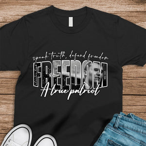 Freedom Charlie Kirk A True Patriot Dark Shirt CH07 67562