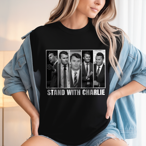 Stand With Charlie Kirk - A True Patriot Dark Shirt LM32 65549