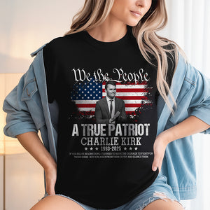 True Patriot Charlie Kirk 1993-2025 Memorial Dark Shirt CH07 67400