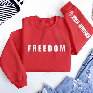 Charlie Kirk Freedom Make America Great Again Dark Sleeve Sweatshirt LM32 65735