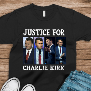 Justice for Charlie Kirk Memorial Dark Shirt LM32 65547