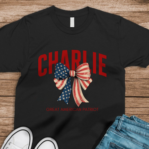Justice For Charlie Kirk - Great American Patriot Dark Shirt LM32 65657