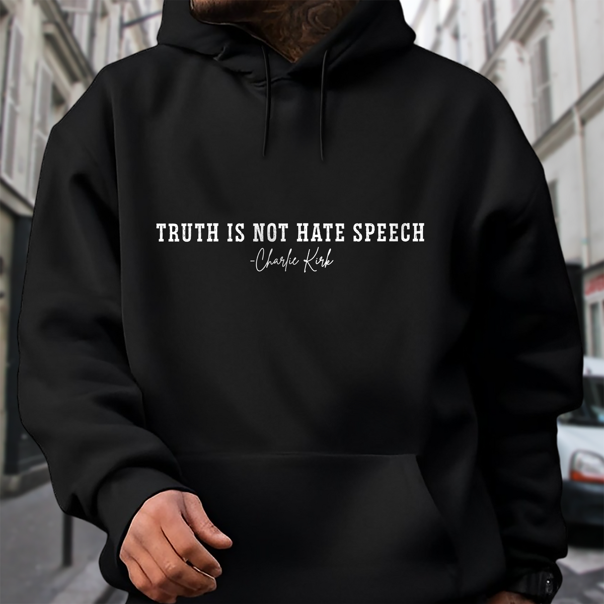 Pray For Charlie Kirk - Truth Is Not Hate Speech Dark Shirt LM32 65671