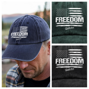 Freedom Pray For Charlie Kirk USA American Flag Patriotic Washed Denim Baseball Cap CH07 67608