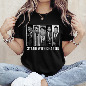 Stand With Charlie Kirk - A True Patriot Dark Shirt LM32 65549