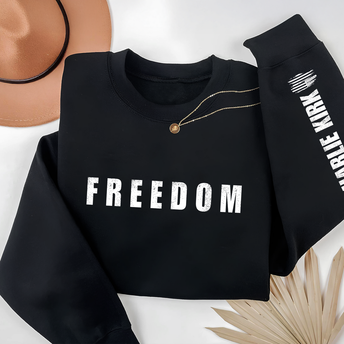 Charlie Kirk Freedom Make America Great Again Dark Sleeve Sweatshirt LM32 65735