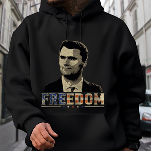 Freedom Charlie Kirk America Flag Dark Shirt CH07 67616