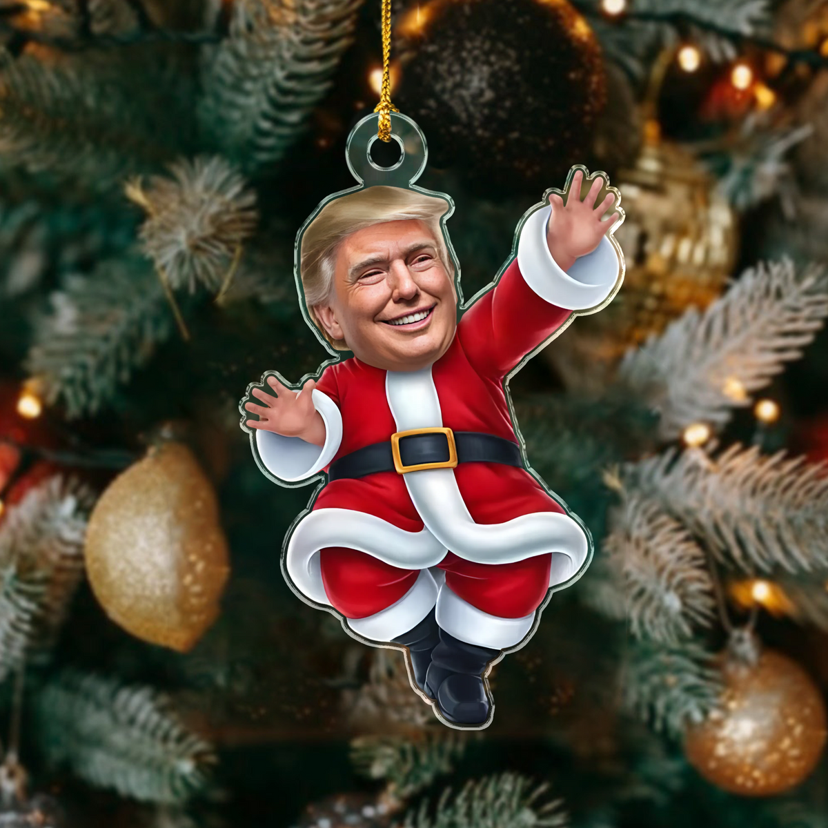 Trump Santa The Greatest Human Being Acrylic Ornament, Holiday Decor For Trump Fans HA75 63812