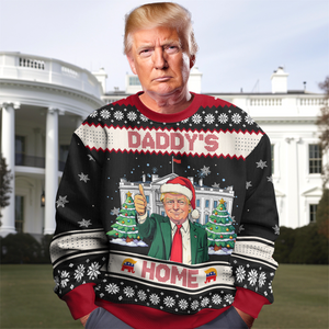 Trump Daddy's Home Christmas Ugly Sweater HA75 64004